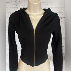 Fashion nova cropped hooded top